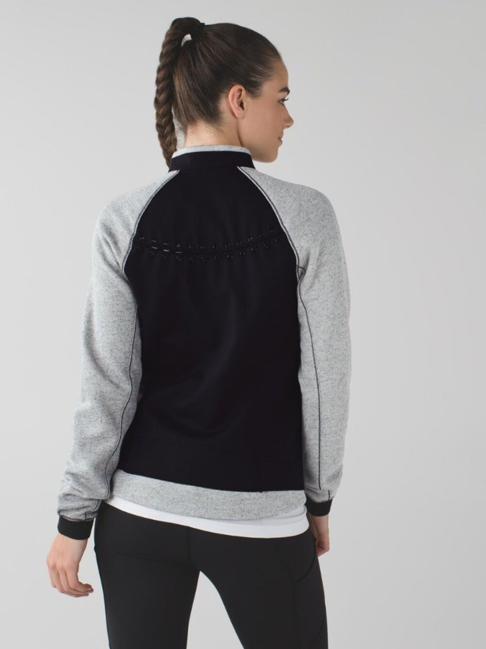 Lululemon Var-City Lightweight Bomber Jacket In Black / Heathered Black - Picture 2 of 11